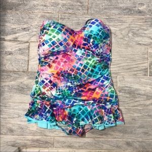 Profile by Gottex Song Bird Swimdress size 16 NWT